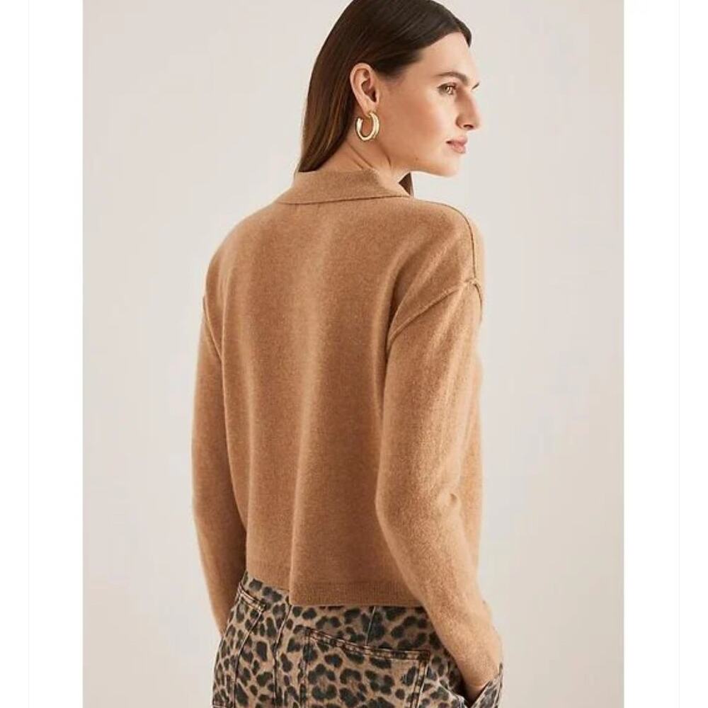Pilcro Anthropologie The Jensen Cashmere Cropped Jumper Sweater - Picture 2 of 5